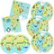 Baby Shower Animal World Map Paper Plates and Napkins - Serve 50 (Animal)